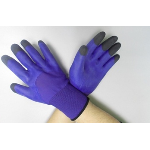 Перчатки нейлоновые 15 кл.фиолетовые со ...