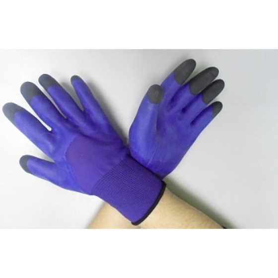 Перчатки нейлоновые 15 кл.фиолетовые со спененным 3/4 полиуретановым покрытием ВАМПИР ПРЕМИУМ