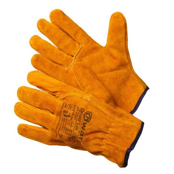 GWARD Driver Lux Перчатки из спилка оранжевого цвета, прошиты огнеупорной нитью (арт.XY041)