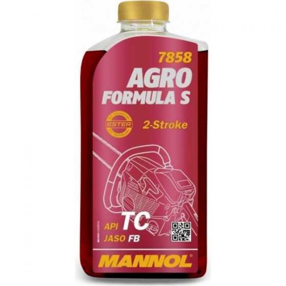 Масло MANNOL синтетическое AGRO FORMULA S для двухтакт. дв.с/х техники 1л 7858