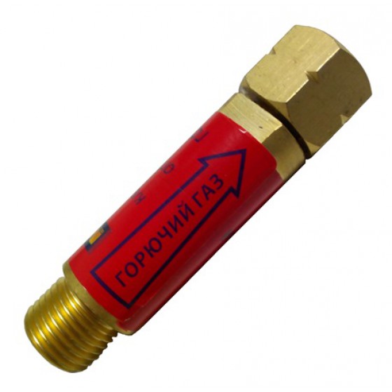 Клапан огнеприградительный КОГ(ацетилен,пропан-бутан,метан,устанавлив перед резаком или горелкой,присоединительная резьба М16х1,5L